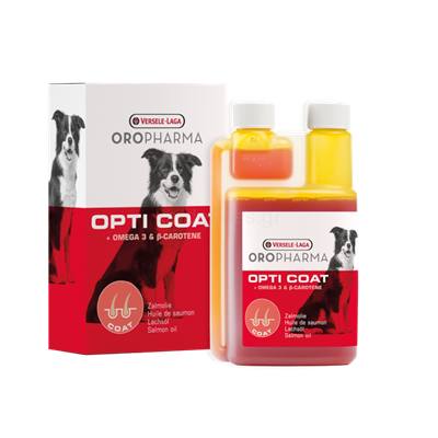 OROPHARMA - Opti Coat Omega 3 + Beta Carotene (250 ml.), Versele Laga